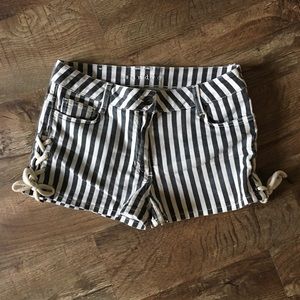 Sandro Side Tie Stripe Shorts